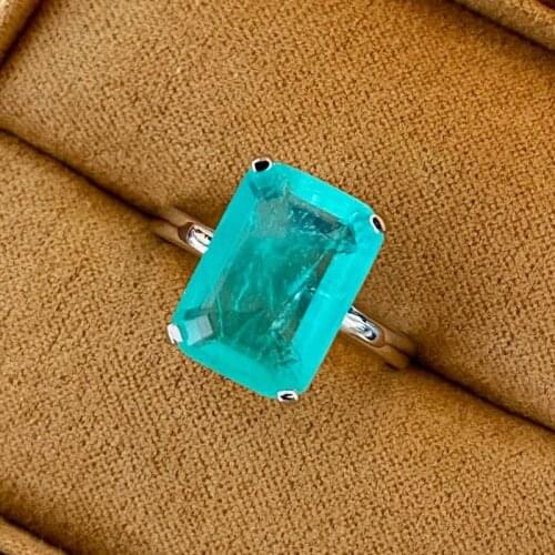 100% 925 Sterling Silver Created Moissanite Wedding Rings For Women Sparkling Colorful Birthstone Fine Jewelry Wholesale