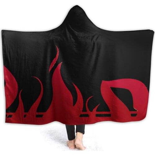 Soft warm flannel Rengoku Kyoujurou Hooded Blanket Japanese Anime blankets for Sofa Sherpa Fleece Bedspread Wrap
