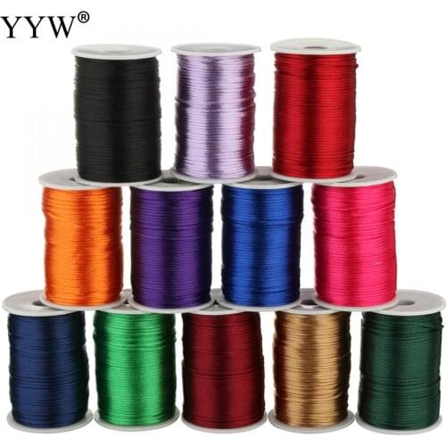 100yards 2mm nylon cord for jewelry making diy bracelet chinese knot necklace accessories roll string nylon thread cord red pink