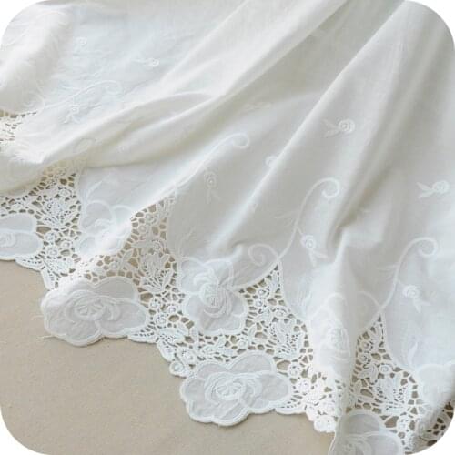 New product N, garden white pure cotton embroidery cloth, cotton bud silk embroidered