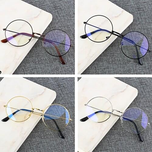 Retro Round Frame Anti-blue Radiation Glasses Ultralight Men Women Fashion Blue Light Blocking Glasses Eyewear Students