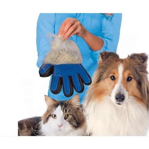 Wholesale Pet Products Dog Accessories Cats Dogs Massage Glove Soft TPR Pet Bath Brush Shower Grooming Comb Right Hand Apply