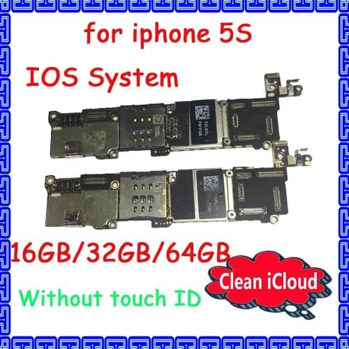 16GB 32GB 64GB for iphone 5S Original Unlocked motherboard without touch ID Mainboard with IOS System & full chips logic board