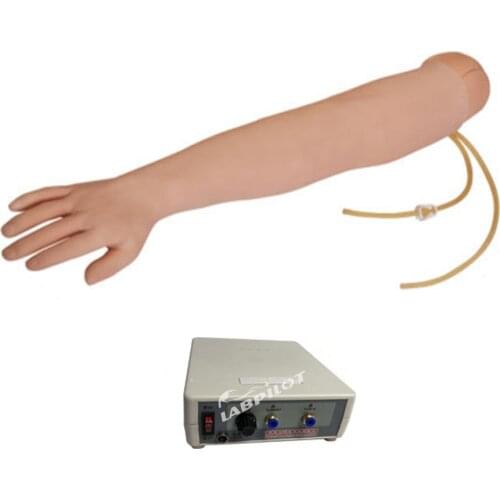 Full-functional IV Training Arm,Venipuncture and I.M. Injection Teaching Arm Model with Blood Circulation