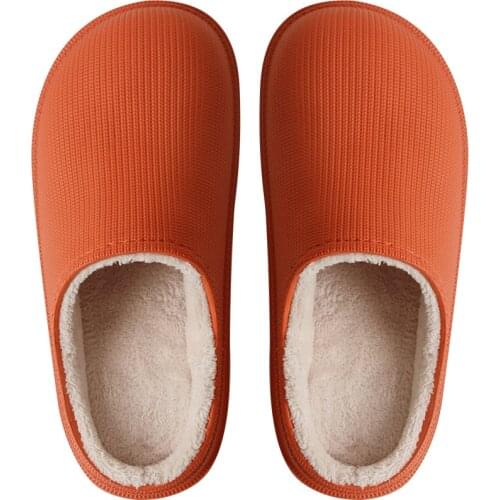 Women EVA Slippers 2020 Waterproof Winter Cotton Slippers Winter Warm Clogs Women Suede Plush House Shoes Lovers Cotton Memory