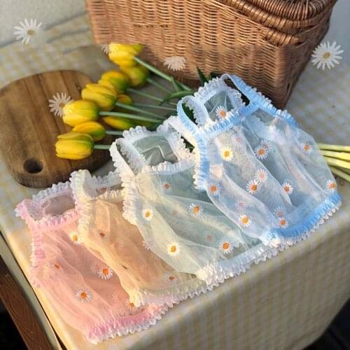 Mesh small chrysanthemum pet cat Bichon Hiromi Schnauzer Teddy dog small dog VIP clothes summer thin