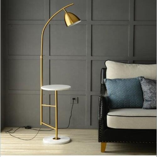 Nordic floor lamp living room sofa bedroom bedside golden coffee table shelf floor lamp