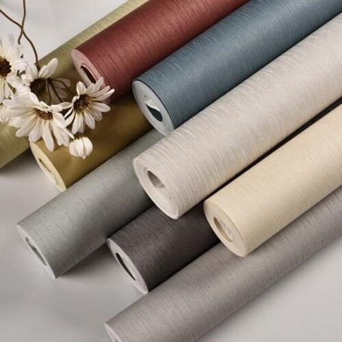 Modern Brief Plain Solid Wallpaper Non Woven Home Decor Stripes Wall Paper For Bedroom Living Room Resturant Cloth Shop Decor