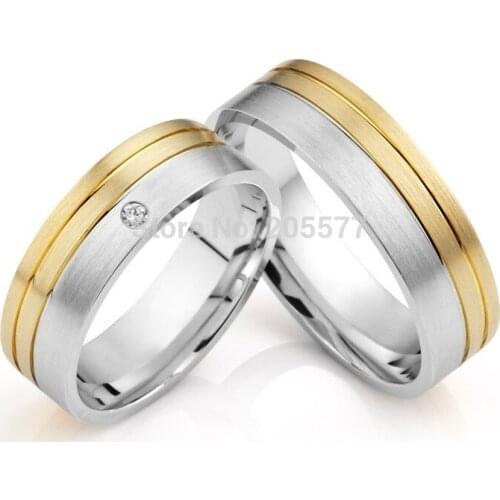 Custom Handmade his and hers rings titanium wedding bands rings sets for women and men