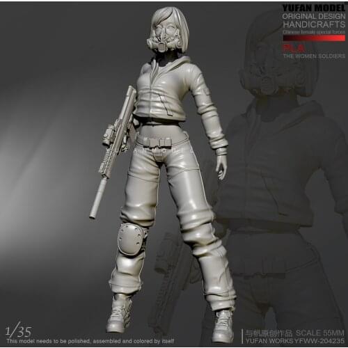 1/35 Resin Model Kits Women Special Forces self-assembled YFWW35-2042