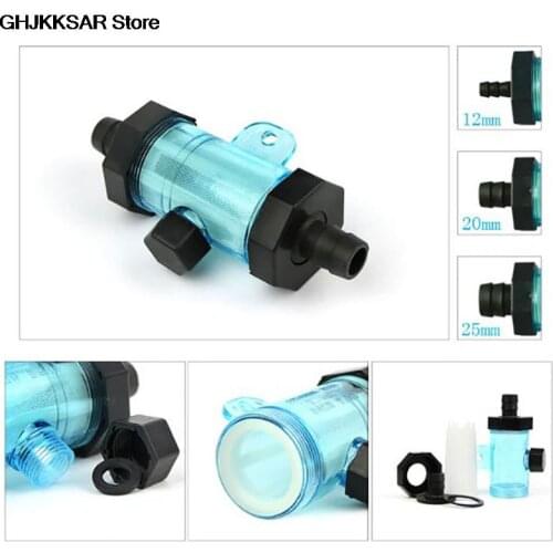 10/12/20/25MM 1pc Pagoda Hose Filter Garden Irrigation Fittings Aquarium Transparent Filter Fish Tank Soft Water Pipe Filter Cup