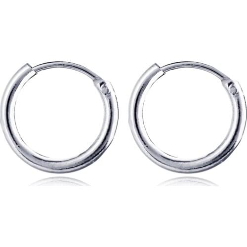 13mm European Small Hoop Earring For Women Metal Color Endless Circle Earrings Women Handmade Bijoux Bijoux Fashion Jewelry