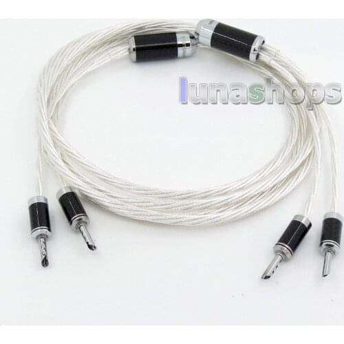 2.5m ACROLINK FS-9710(AG)(Cu) OCC / OCC Silver Plated Speaker Dual Banana Plug Hifi Audio Cable LN005773
