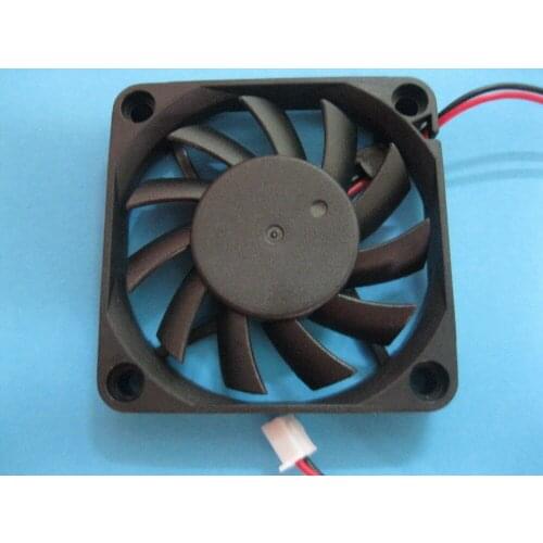 2 Pcs Brushless DC Cooling Fan 12V 6010S 11 Blades 2wires 60x60x10mm