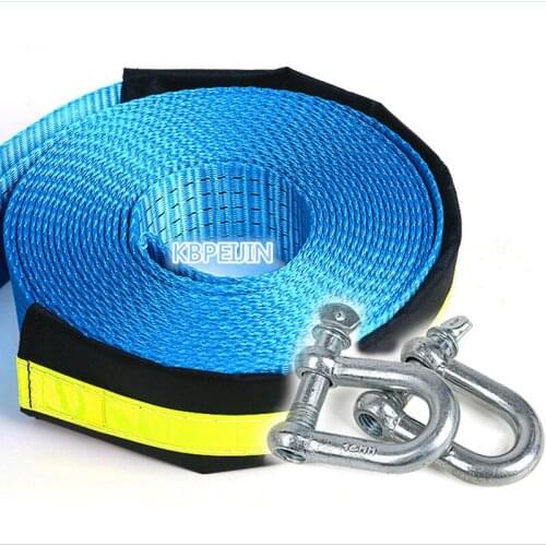 5M 8Tons Auto Emergency Reflective Car Towing Rope With U Steel Shackle for Lexus rx350 rx gs is250 gs300 rx300 nx accessories