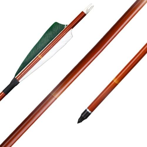 Toparchery 6/12/24 pcs Archery 31.5 Inch Pure Carbon Arrow Sp400 for Compound Recurve Straight Bow Hunting and Target Practice