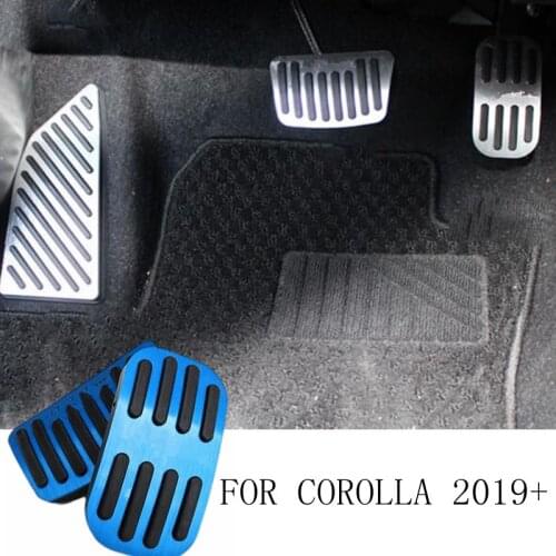 Aluminum Rubber Car Accelerator Footrest Pedal Plate Clutch Brake Pedal Cover For Toyota Corolla E210 12th 2019 2020 Accessories
