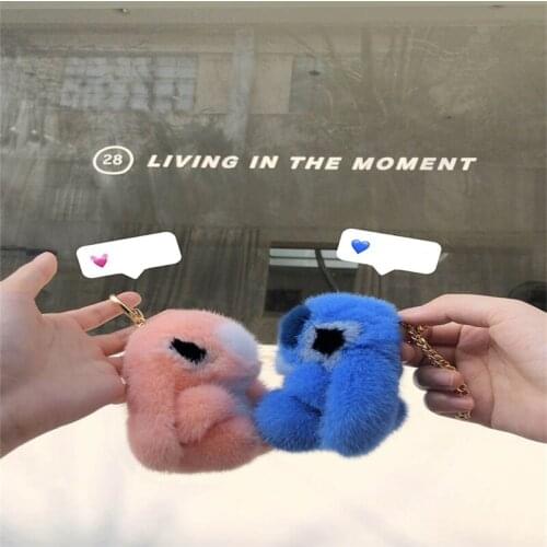 Car Keychain Accessories Koala Pendant Ladies Authentic 100% Mink Hair Pendant Bag Pendant Fashion Gift