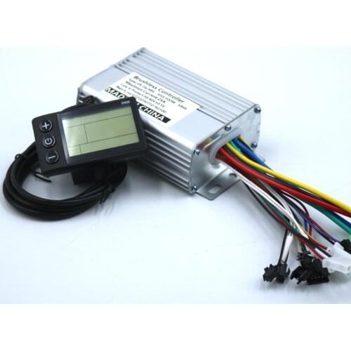 GREENTIME 36V/48V 500W 25A BLDC Electric scooter controller E-bike brushless speed driver and S866 LCD Display one set