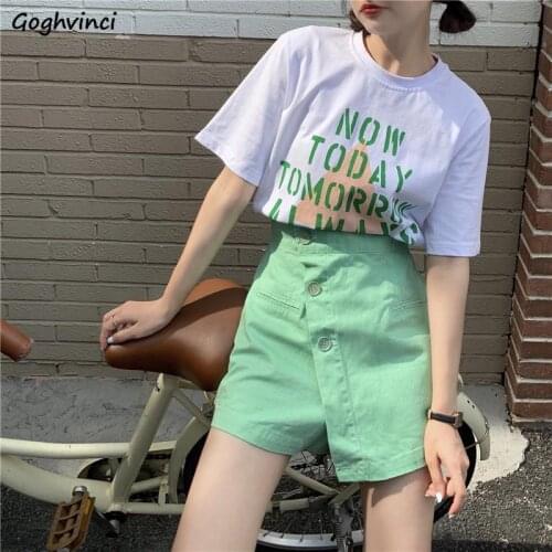 Sets Women Casual Students Popular Summer Hot Sale Loose All-match Simple Korean Style Vintage Sexy Ladies Clothing Comfortable