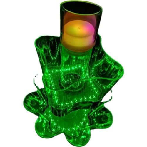 KTV Bar Nightclub Use PC Material Led Rechargeable with Color Change Clear Plastic Champagne Ice Bucket