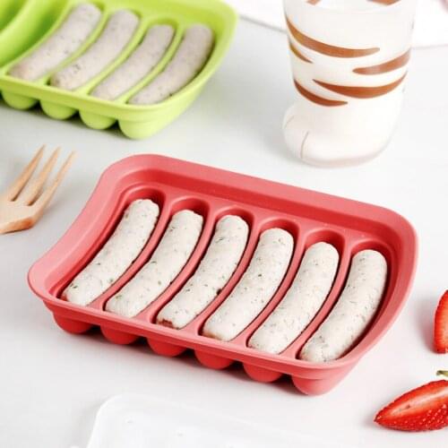 Kitchen Supplies Ham Hot Dog Baked Egg Sausage Box, Food Grade Silicone Sausage Bacon Mould, Baby Food Supplement Tool