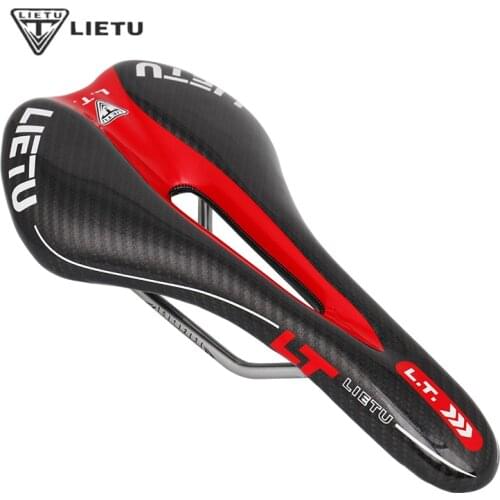 Litetu Mid Hollow Bike Saddle Mountain Road Bike MTB Front Seat Cushion CR-MO Bow Comfy Durable Bicycle Parts