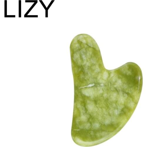 LIZY Xiuyan Jade Skin Guasha Massage Board Natural Stone Gua Sha Scraper Beauty Tools Health Care Scraping Board