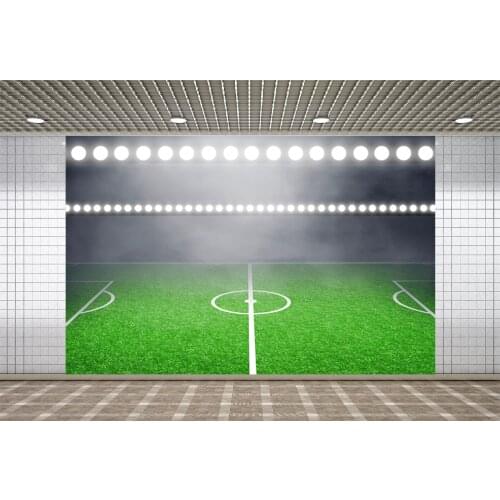 Lyavshi Backdrops Baby Football Soccer Stadium Spotlight Baby Birthday Portrait Photography Background Photocall Photo Studio