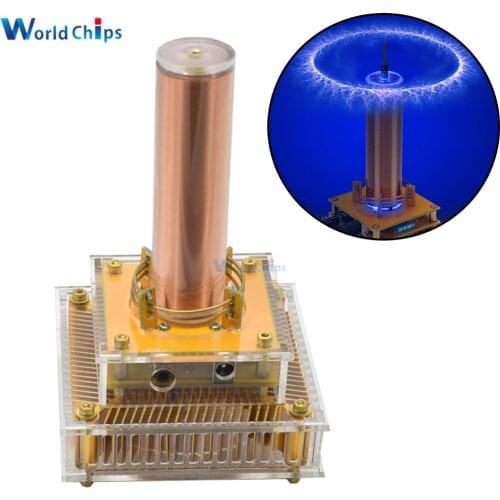 Mini Music Tesla Coil Electronic DIY Plasma Loudspeaker With Acrylic Shell Base For Home Party Atmosphere