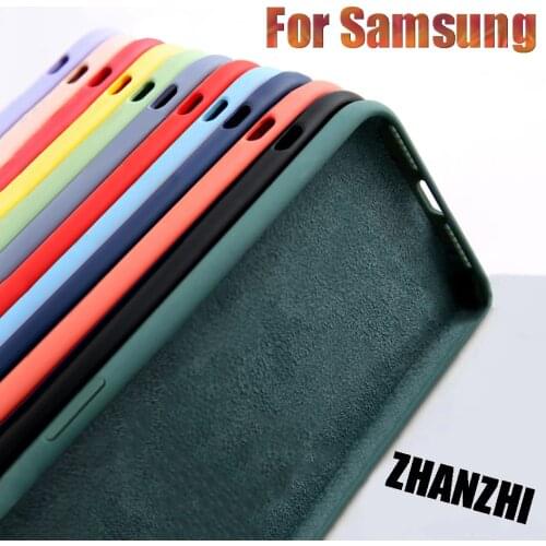 Liquid Silicone Soft Cover For Samsung S21 Ultra S20 FE S8 S9 S10 Plus S10E S7Edge Note 20 10 Lite Pro 9 8 A50 A70 A51 A71 Case
