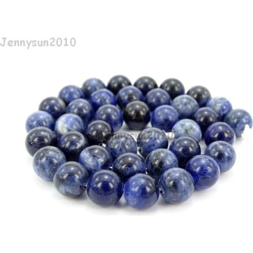 Natural Sodalite 10mm Gems stones Round Ball Loose Spacer Beads 15'' 5 Strands/ Pack