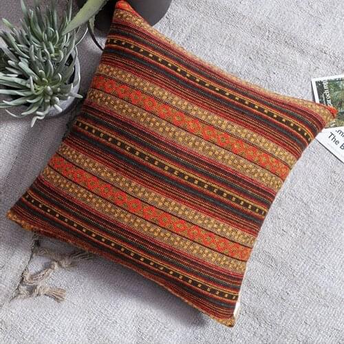 Bohemia Throw Pillow Covers Ethnic style cotton linen fabric sofa pillow cover Couch Car Seat Home sofa Decor Throw Pillow Cover