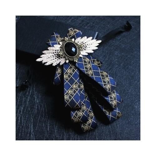 New Free Shipping fashion casual Mens male woman Headdress design red and Black Plaid Bow Tie all-match diamond collar tassels