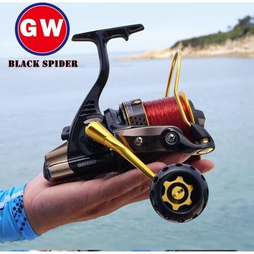 Genuine GW Spinning fishing reel Powerful 8000 10000 12000 long distance throwing 100m Big fish coil Aluminum metal wheel pesca