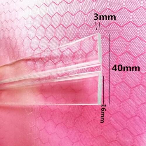No axis acrylic transparent hinge 100MMX40MM door box hinge X4