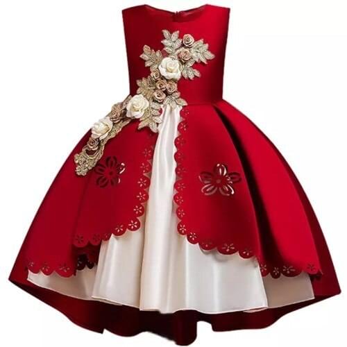 2019 Winter Christmas Dress Girls Wedding Party Elegant Tutu Princess Dress Kids Dresses For Girls Clothing vestidos 3-12 Years