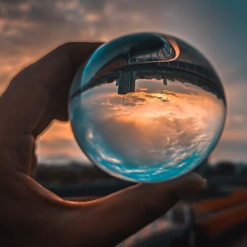 Crystal Ball Ornaments Kids Gift Transparent Ball for Photography Lucky Glass Bedroom Living Room Decorations Without Base