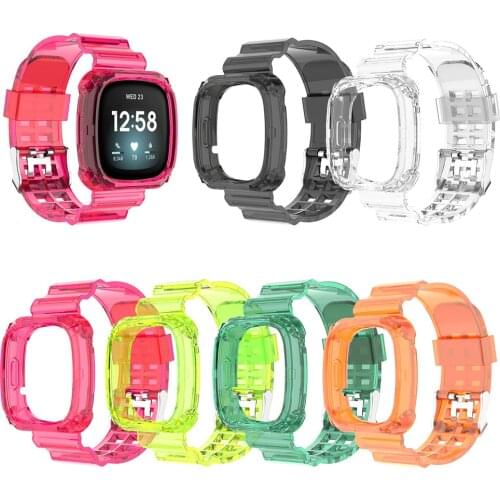 Transparent Watch Strap for Fitbit versa3 Wristband Watchband Replacement Wrist Band for Fitbit sense Watch Accessories