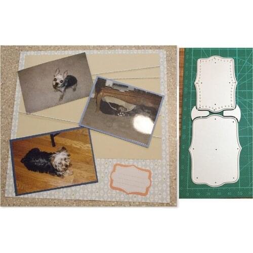 Christmas Label Frame Metal Cutting Dies Stencils dies for DIY Scrapbooking dies Decoration Card Paper Craft dies Embossing Dies