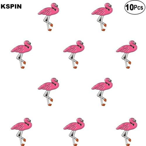 Flamingo Badge Lapel Pin Flag badge Brooch Pins Badges 10Pcs a Lot