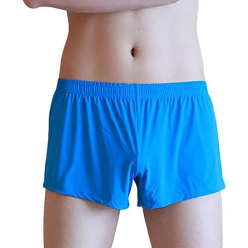 Soutong Loose Men Boxers Comfortable Ice Silk Stretchable Comfort Breathable Boxer Briefs Plus Size Mens Panties