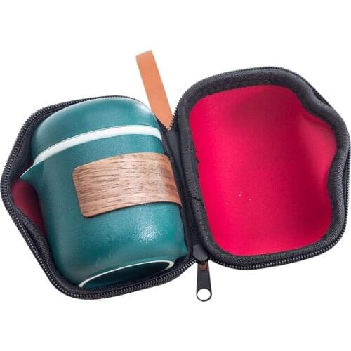 Vintage Travel Tea Set Ceramic Portable Teaware Sets With Carring Cases Teapot with Filter Flower Teawares Retro Drinkware Gift