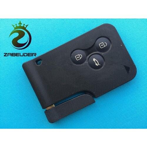 ZABEUDEIR 1pc Replacement Key Shell Cover For Renault Clio Megane Scenic Grand Scenic 3 Button Key Card Shell Case Blade No Logo
