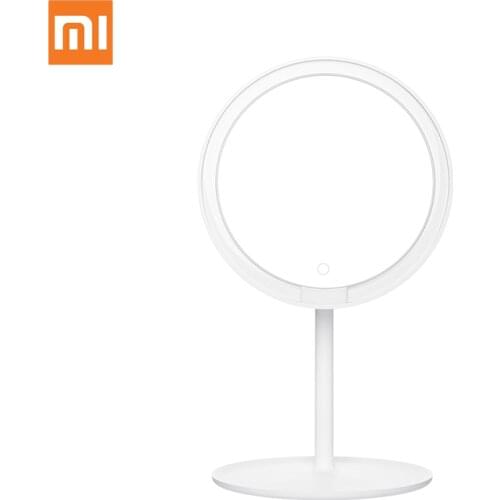 Xiaomi Mijia Portable LED Makeup Mirror Brightness Adjustable Patented Surrounding HD LED Lamp Cordless Ra92 Makeup Beauty Tool