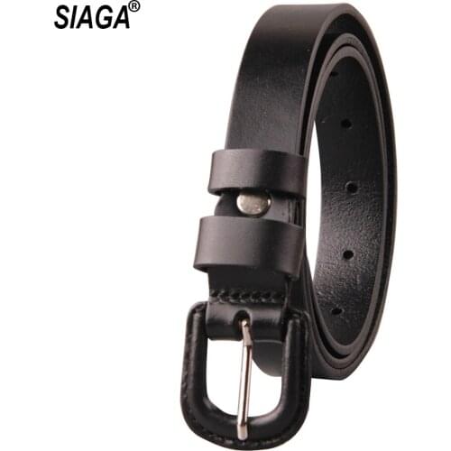 Womens All-match Fashion Retro Real Cow Genuine Leather Belts Simple Cow Skin Cover Buckle Belt for Women Jeans FCO035