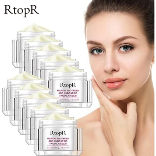 10pcs RtopR Face Cream Anti-Wrinkle Anti Aging Whitening Mango Bright Moisturizing Liquid Tights Nourishing Shrink Pores