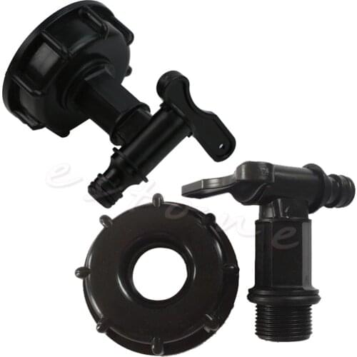 1000L IBC To (15mm) 1/2" Water Tank Hose Yard Adapter Fittings With Switch