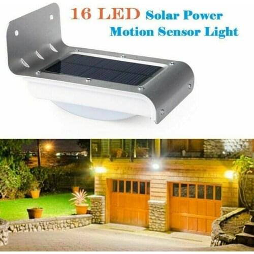 16 LED Solar Power Motion Sensor Garden Security Light Lamp Outdoor Waterproof