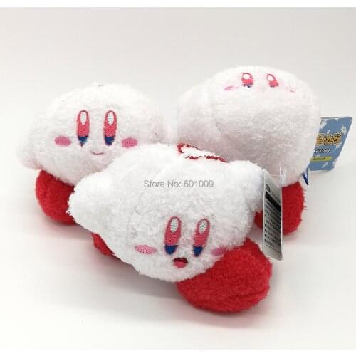 3PCS White 4" Plush Keychain Doll Pendants Soft Animal Dolls Gifts Retail